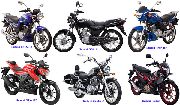 Bảng giá các loại xe máy Suzuki mới 2015
