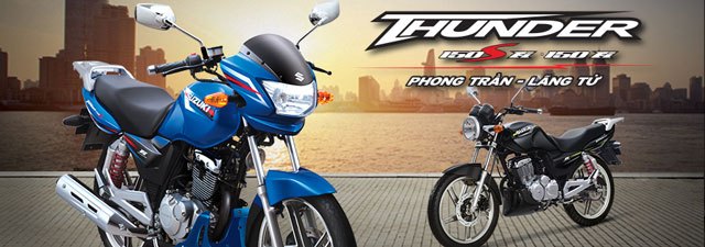 Nahaufnahme von Suzukis preisgünstiger Thunder 150S Fi-Kupplung in Vietnam Motorcycles